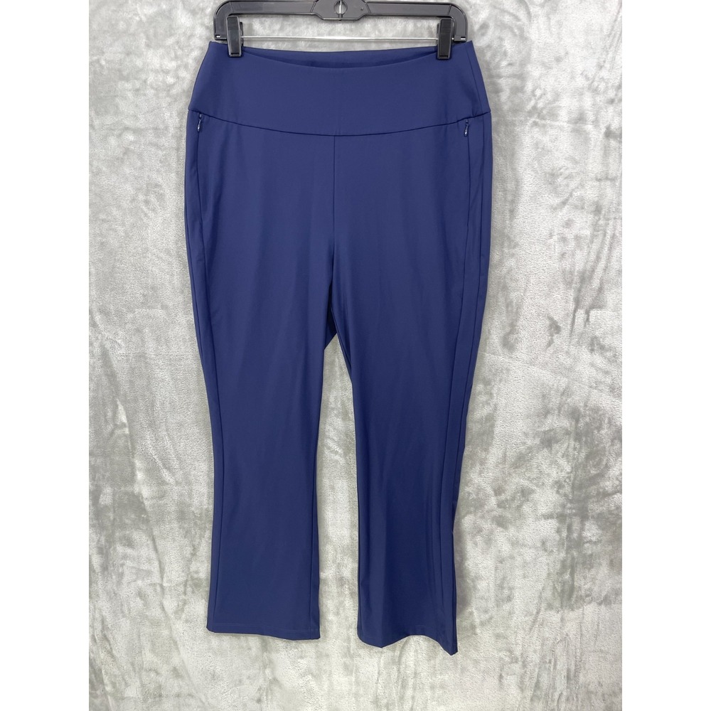 KINONA Women's M Navy Pull On Golf PantsStretch Crop Moisture Wicking UPF 50+